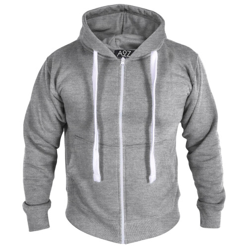 (3XL, Grey) Mens High Visibilty Pullover Safety Zipper S-4XL