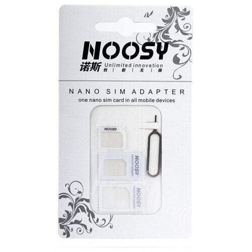 Sim Cards Accessories Noosy 4 In 1 Card Adapter Set White 2