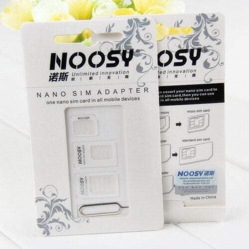 Sim Cards Accessories Noosy 4 In 1 Card Adapter Set White 1