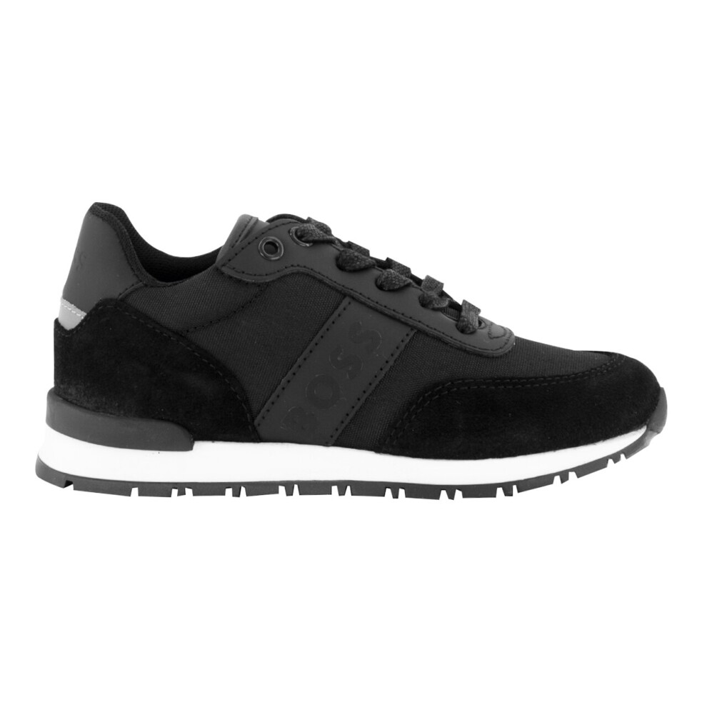 (UK 4 / EU 37) Hugo Boss Junior's J29300 09B Lace Up Trainers Black