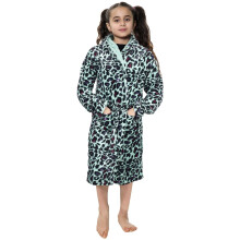 (5-6 Years, Mint) Kids Girls Luxury Sherpa Mint Dressing Gown