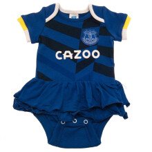 (9-12 Months, Royal Blue/White) Everton FC Baby Crest Tutu Skirt Bodysuit