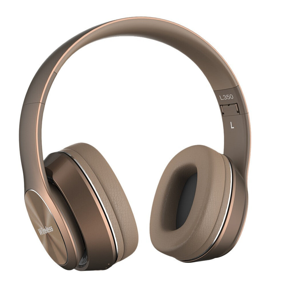 (Gold) Wireless Bluetooth Headphones Over-Ear 5.0 Sports Headsets Support Tf Card 3.5Mm Aux In Fm Radio Gold 6112211975597