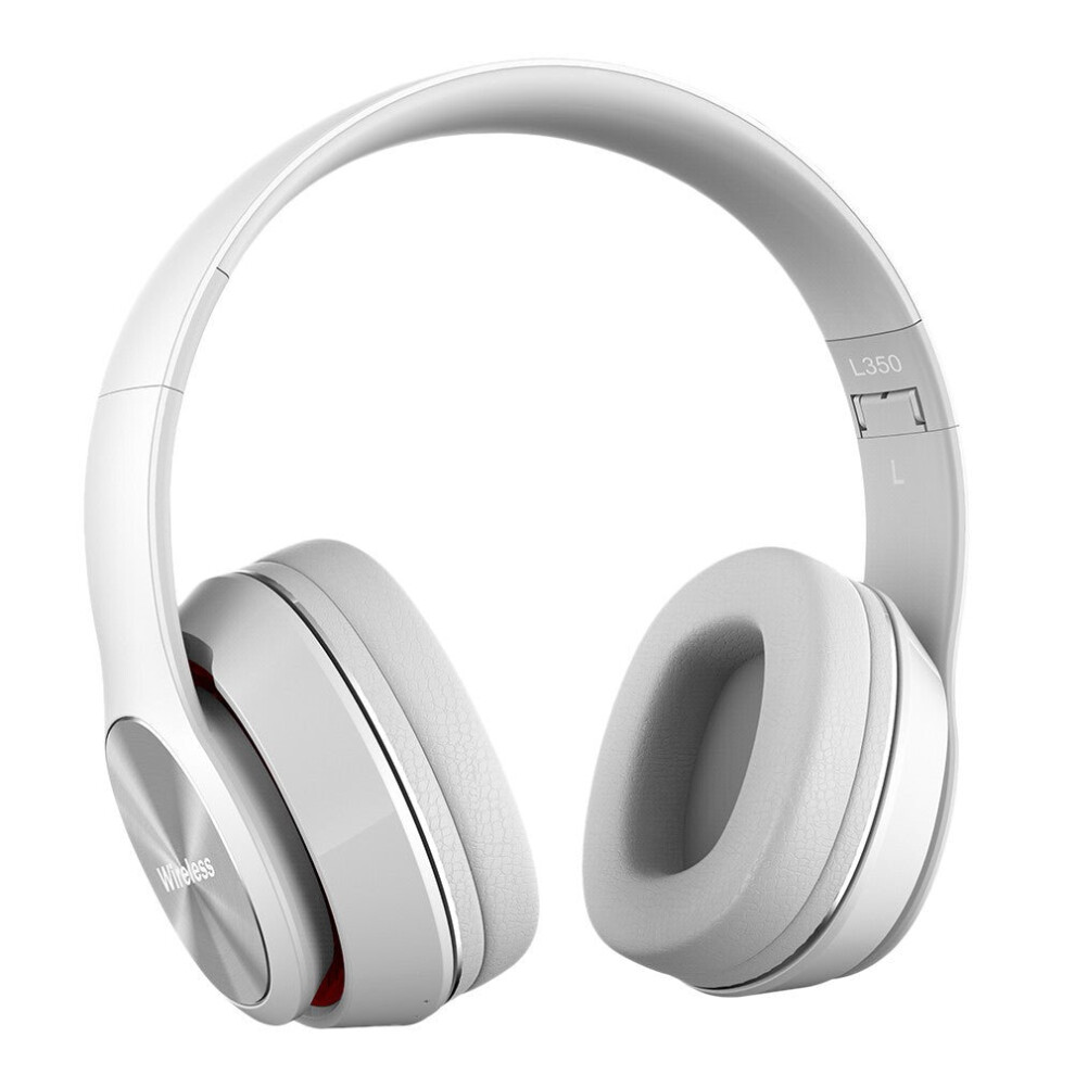 (White) Wireless Bluetooth Headphones Over-Ear 5.0 Sports Headsets Support Tf Card 3.5Mm Aux In Fm Radio White 6112211975610