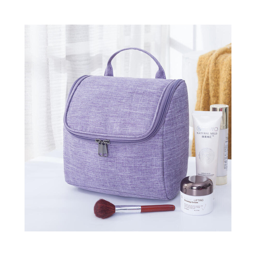 (Purple) Large Capacity Travel Storage Bag Cation Oxford Cloth Wash Bag Outdoor Hanging Cosmetic Waterproof Bag-image-OPC-P9NG559-NEW