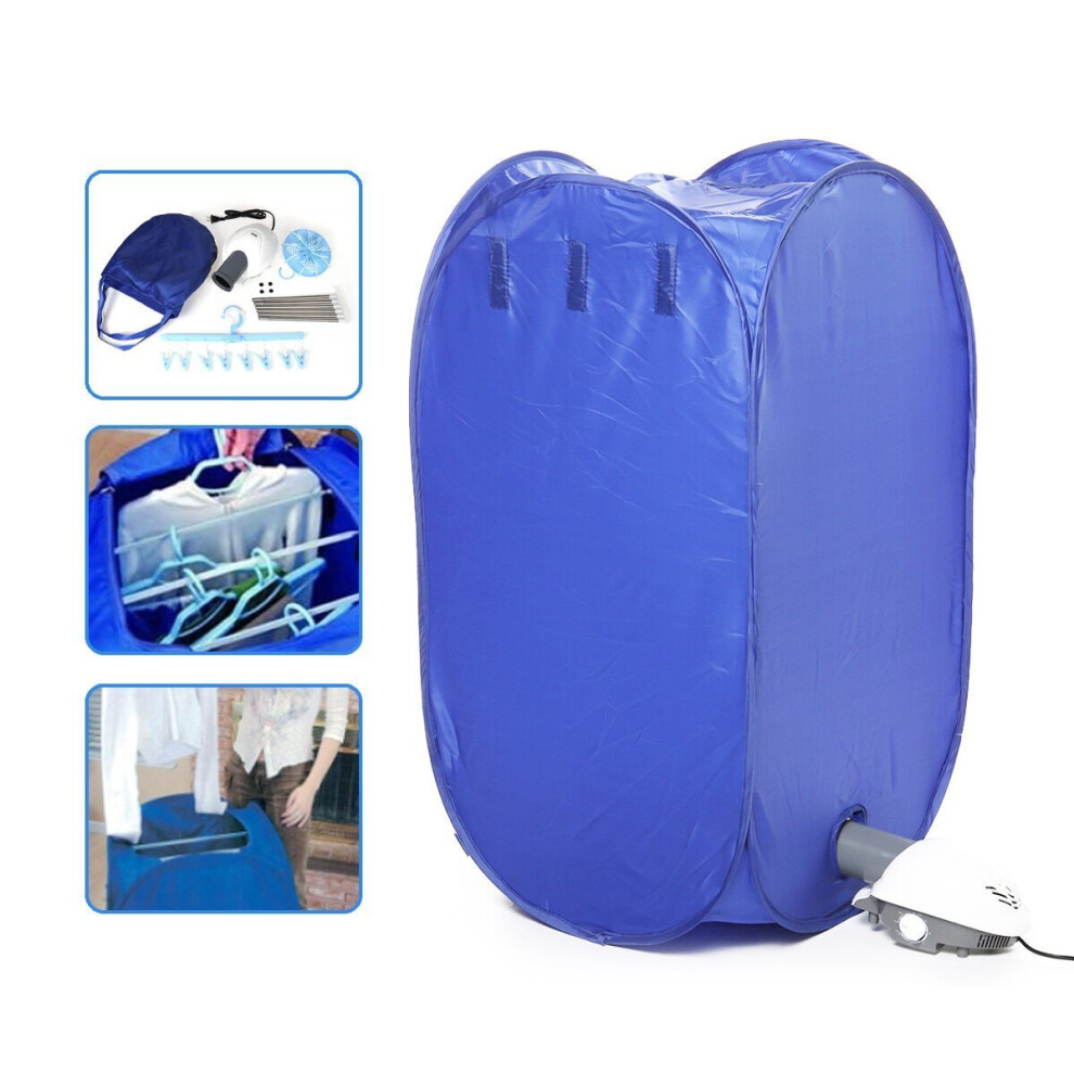 800W 110V Electric Foldable Clothes Dryer Machine Drying Clothing Bag Portable