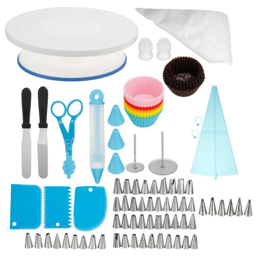 288Pcs Cake Decoratin Supplies Pieces Kit Baking Tools Turntable Kitchen Accessories 1