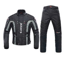 (Black, 2XL) Cold Proof Motorcycle Protective Gear Set