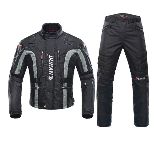 (Black, 2XL) Cold Proof Motorcycle Protective Gear Set