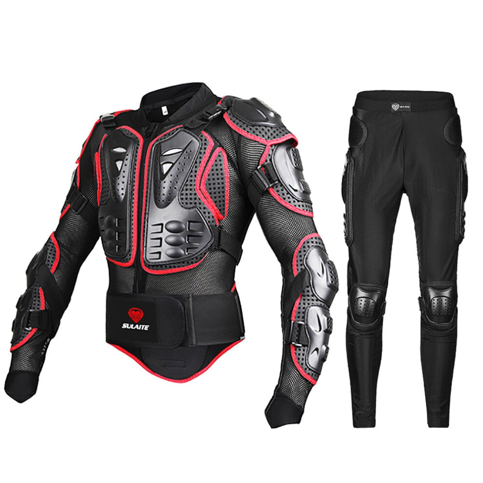 ( Jacket Trousers, Xl) Motorcycle Racing Body Armor Protector Gear Red 3654657620431
