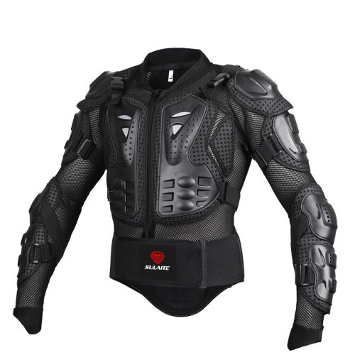 (Black Jacket, S) Motorcycle Racing Body Armor Protector Gear