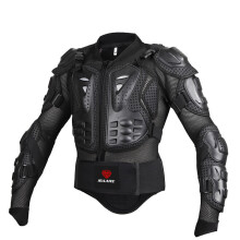 (Black Jacket, 2XL) Motorcycle Racing Body Armor Protector Gear
