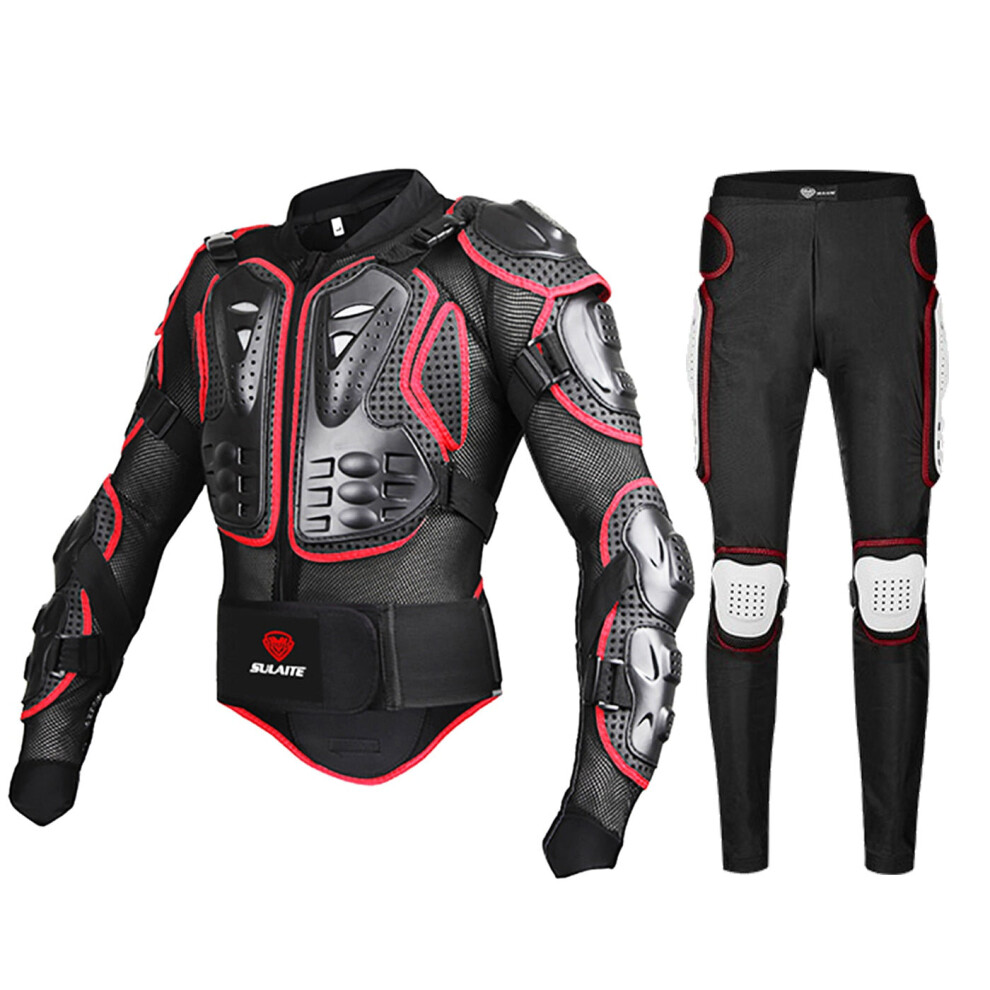 (Jacket Trousers Rw, 3XL) Motorcycle Racing Body Armor Protector Gear 3654657620592