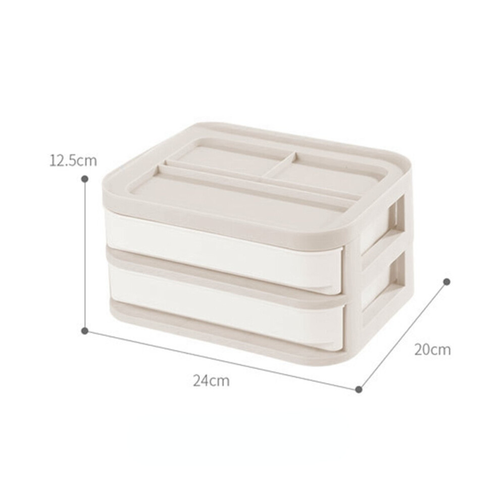 (#03) Plastic Cosmetic Drawer Makeup Organizer Jewelry Container