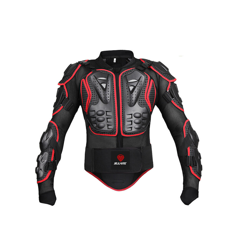 ( Jacket, 3XL) Motorcycle Racing Body Armor Protector Gear Red 3654657620752