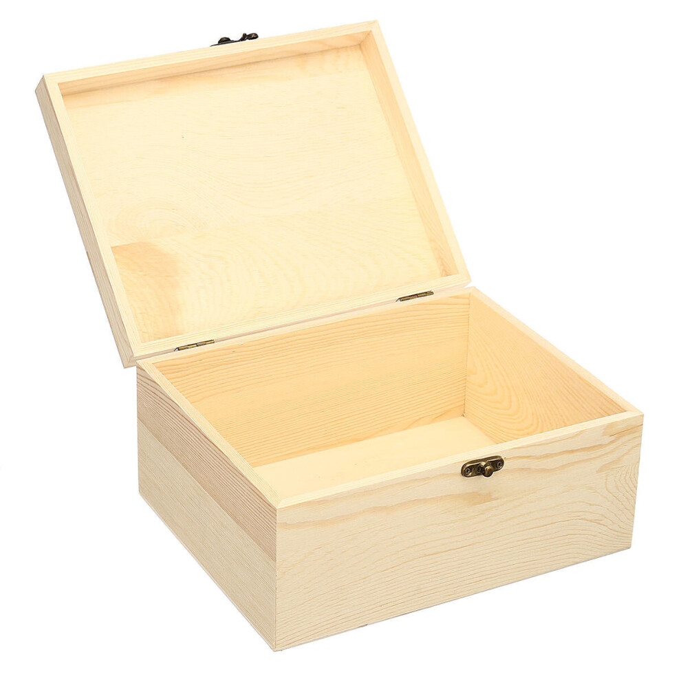 (S) Wooden Vintage Treasure Chest Wood Jewelry Storage Box Case Organiser Ring