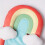 (B) Baby Stroller Liner Cushion Car Seat Liner Insert Soft Rainbow Stroller Mat 4