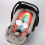 (B) Baby Stroller Liner Cushion Car Seat Liner Insert Soft Rainbow Stroller Mat 5