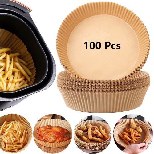 100PCS Air Fryer Paper Liner Non-stick Steamer Pads Mat Steamer Paper