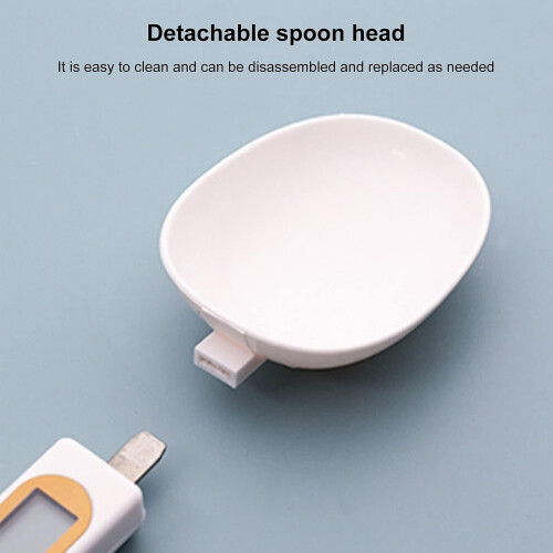(White) Usb 0.1g Digital Electronic Spoon Scale Kitchen Measuring Spoon Weighing Food Device 1