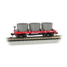 Bachmann BAC15552 Central Pacific Water Gondola Old-Time Wood Tank Train Car with 3 Tanks
