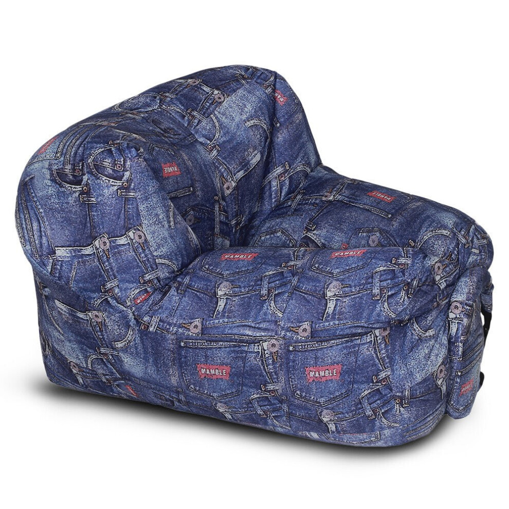 (#1) Inflatable Lounger Portable Air Chair Sofa
