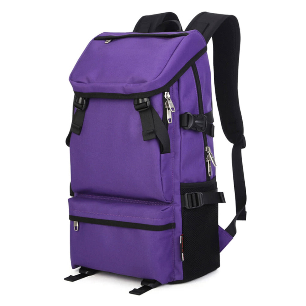 (Purple) Large Capacity Backpack Fashion Travel Trend Leisure Knapsack High Quality Shoulder Bag