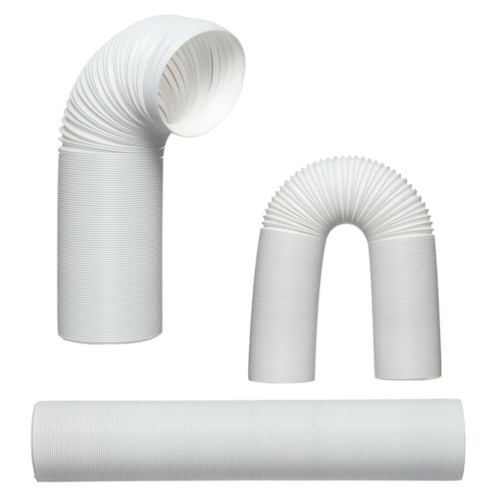 (C) Portable 59 / 118 Inch Air Conditioner Window Pipe Interface Exhaust Hose Tube
