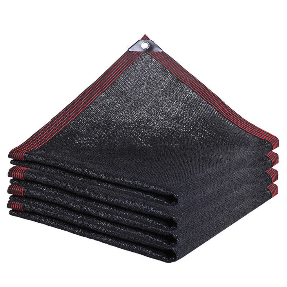 (Black, L) Rectangle Sun Shade Sail Windscreen Sunshade Patio Outdoor Canopy Awning 95% UV Block Cover