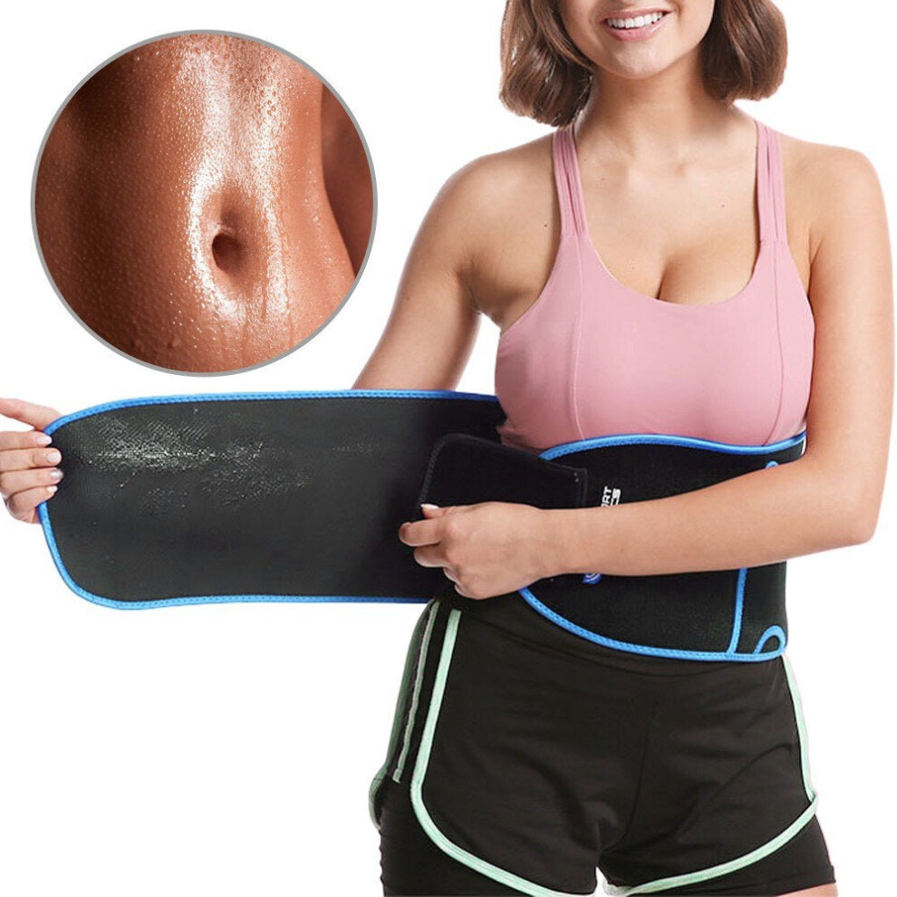 Greenzech Blue (, M) Waist Trimmer Belt Trainer Support Exercise Equipment