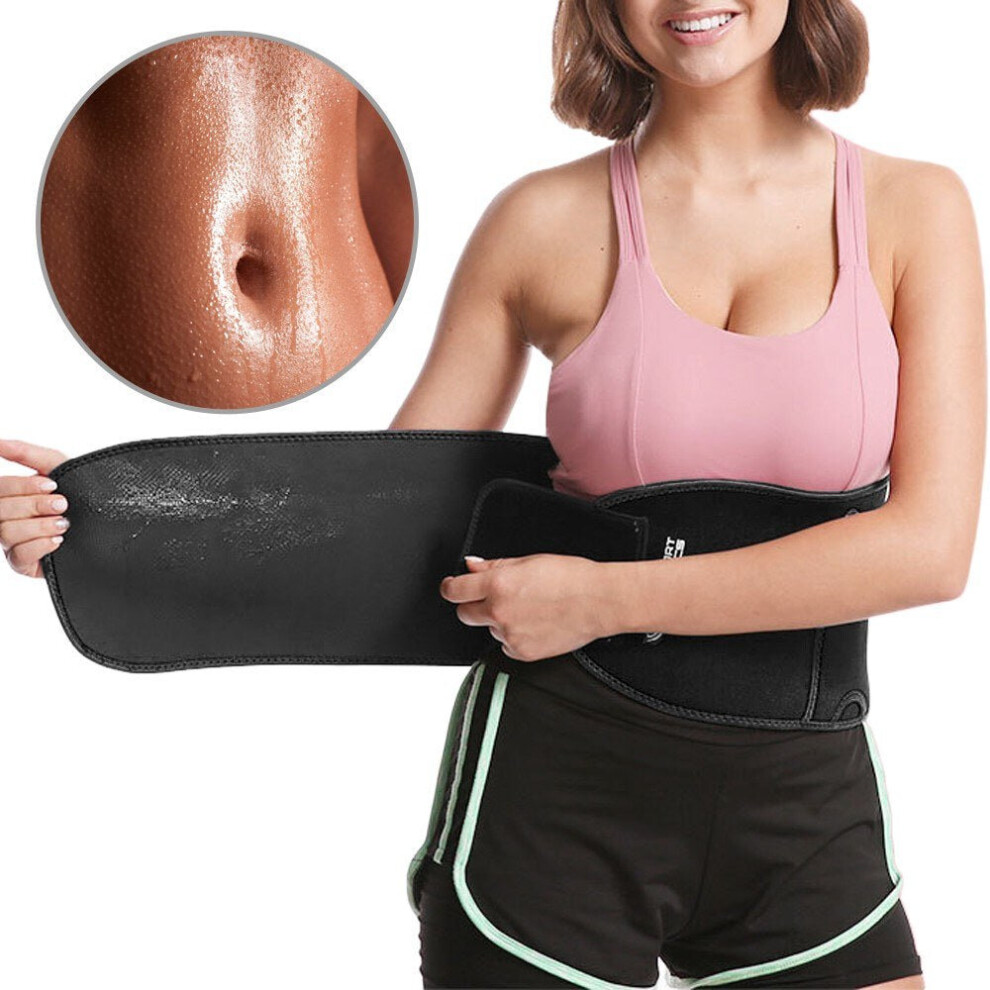 Greenzech Black (, L) Waist Trimmer Belt Trainer Support Exercise Equipment