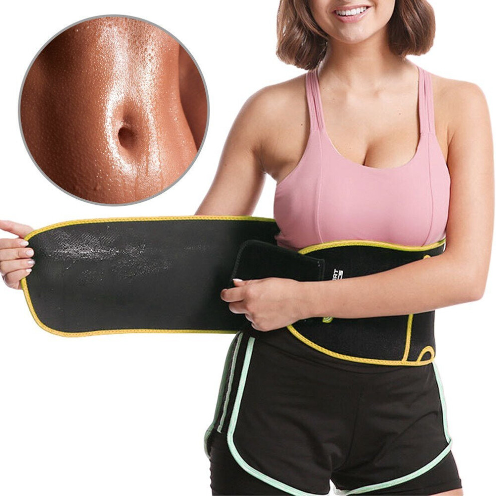 Greenzech Yellow (, L) Waist Trimmer Belt Trainer Support Exercise Equipment