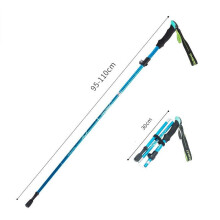 (Skyblue 95-110) Anti Shock Walking Stick Telescopic Trekking Ultralight Aluminum Alloy Tactical Canes Sticks