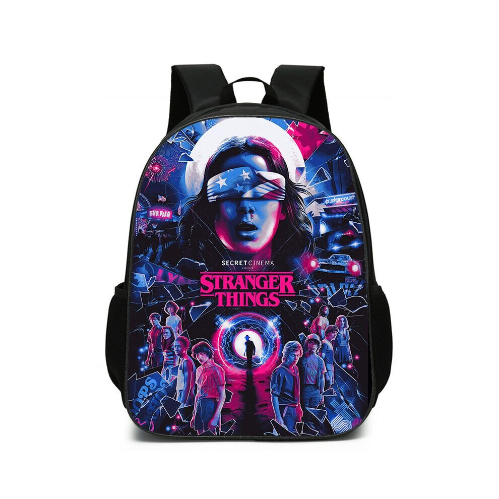 (Blue) Stranger Things Season 4 School Bags for Girls Boys Kids Primary school backpack
