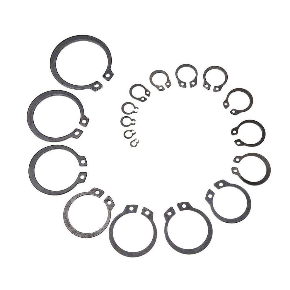 300Pcs Heat Treated Carbon Steel C-Clip Retaining Rings Circlip Snap Ring Set 9-32mm