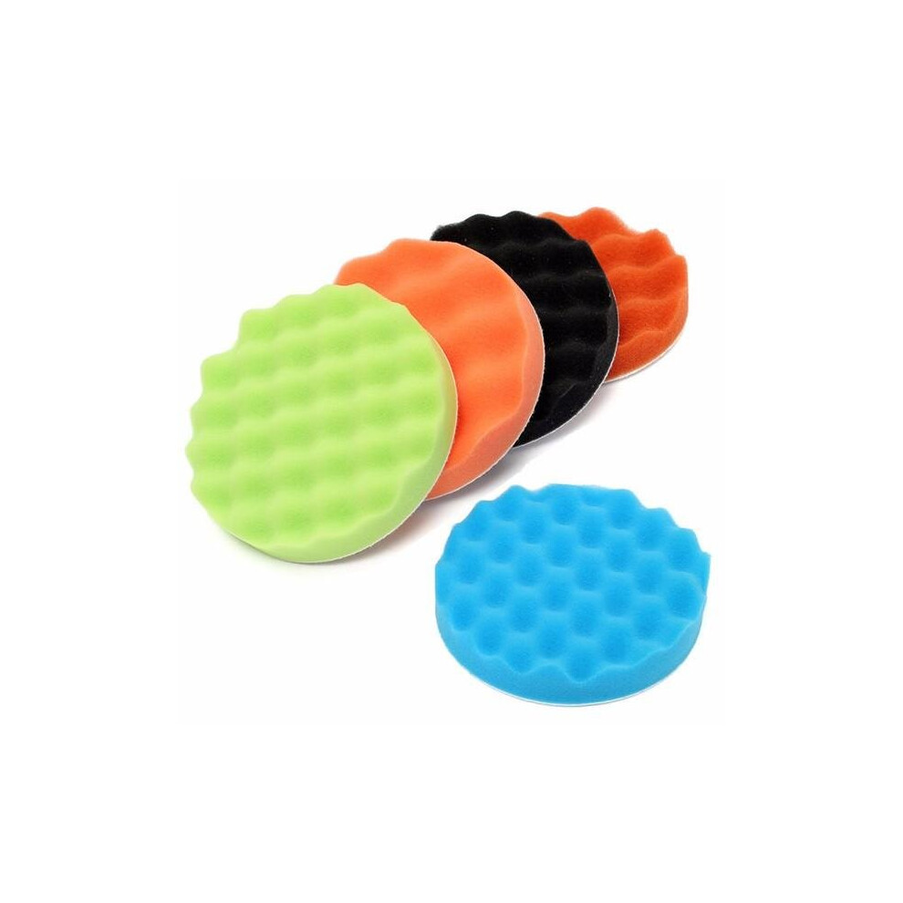 5Pcs 6 Inch Sponge Polishing Buffing Pad Kit For Car Polisher 3654659381392