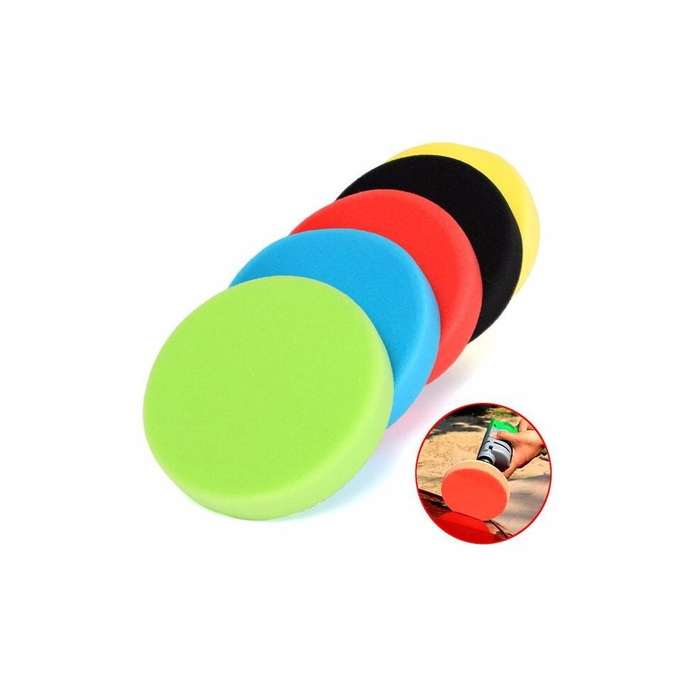 5Pcs 6 Inch Flat Sponge Buffing Polishing Pad Kit For Car Polisher 6112211906805