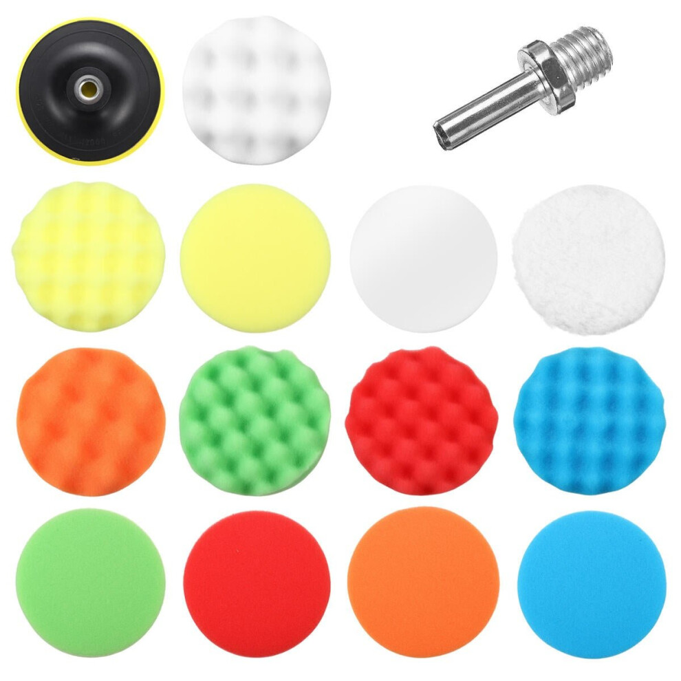 15Pcs Buffing Sponge Polishing Pad Abrasive Tools 3654659272867