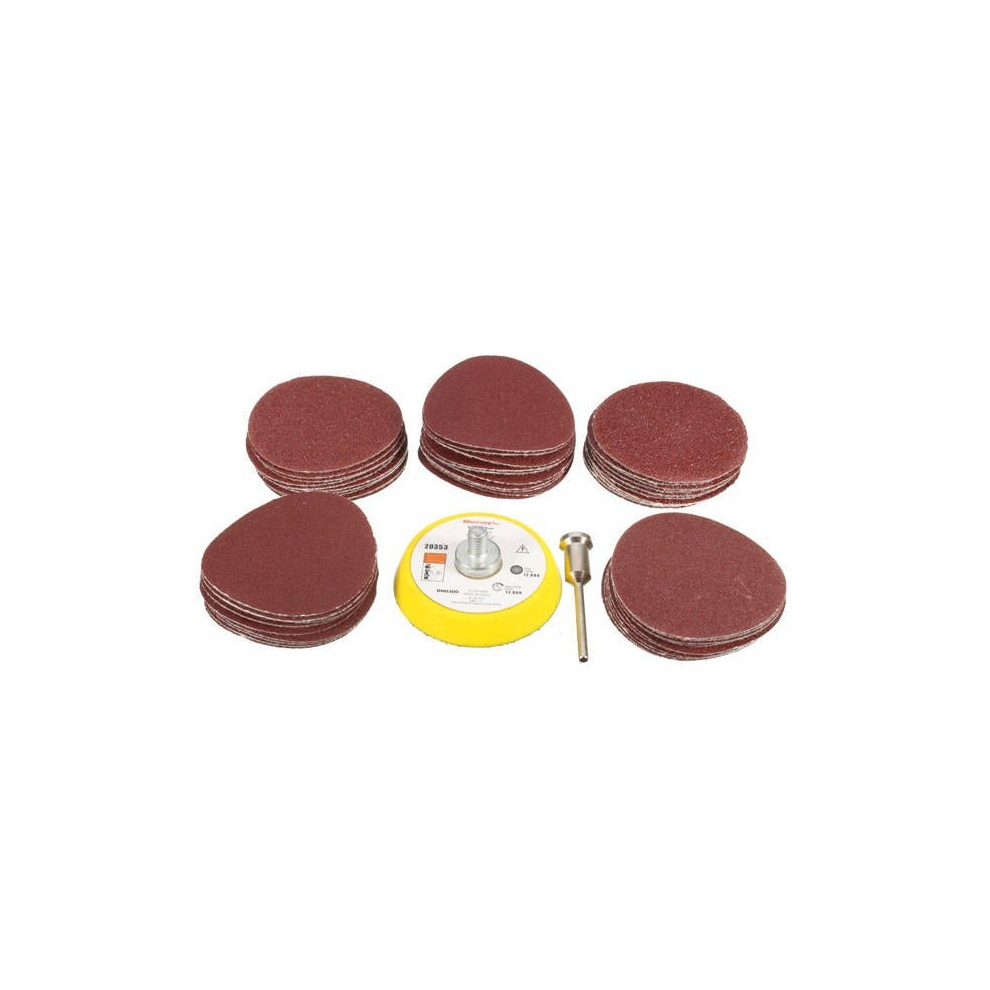 2 Inch 50mm M6 Self-adhesive Wool Polishing Disc with 50pcs 60 to 180 Grit Sand Paper