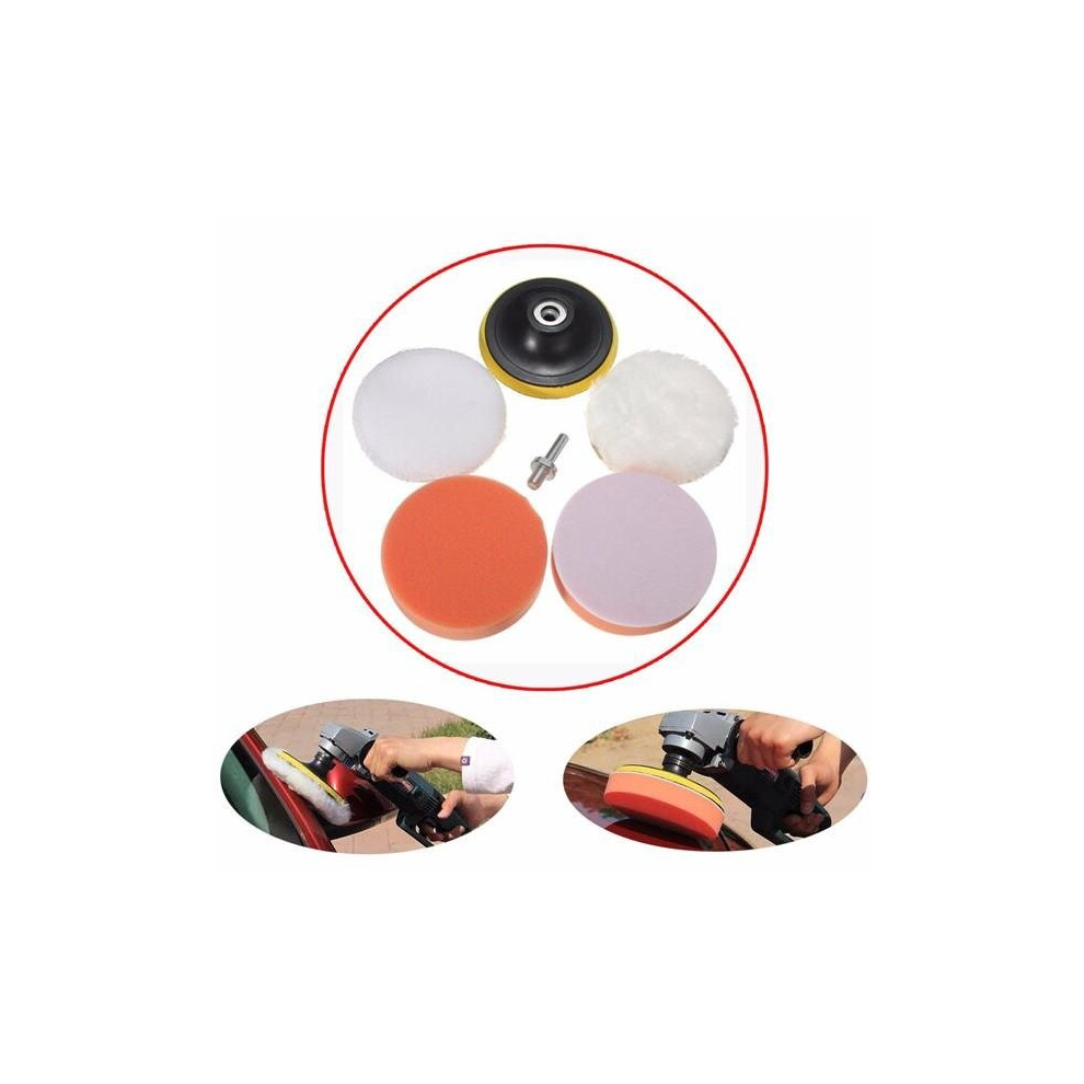6Pcs 4 Inch Sponge And Woolen Polishing Buffing Pad Kit For Car Polisher 3654659283542