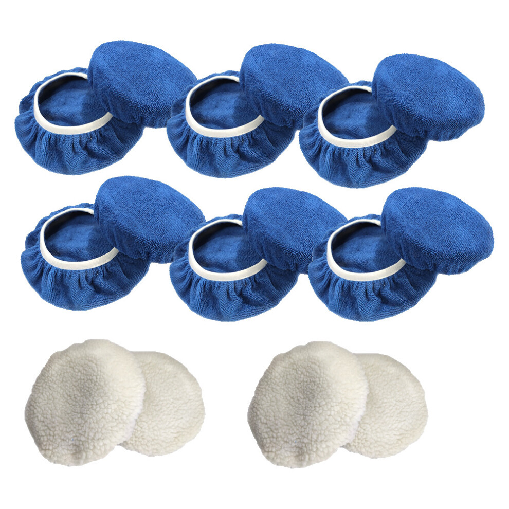 16Pcs 5-6 Inch Polishing Waxing Pads Clean Buffing for Car Furniture Polishing Waxing Polisher wood working Grinding Tool