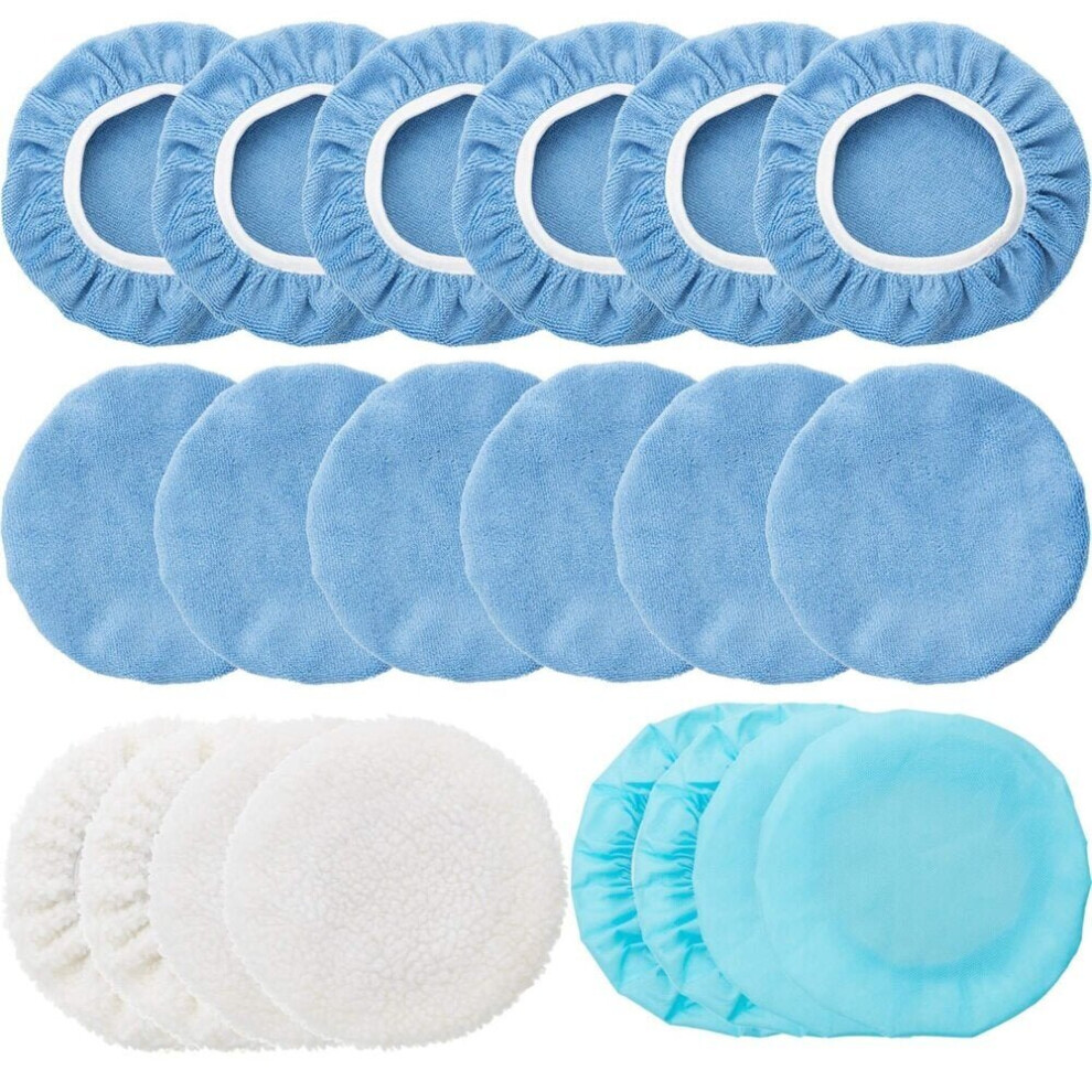 20pcs 5-6 Inch Polishing Waxing Pads Clean Buffing for Car Furniture Polishing Waxing Polisher wood working Grinding Tool