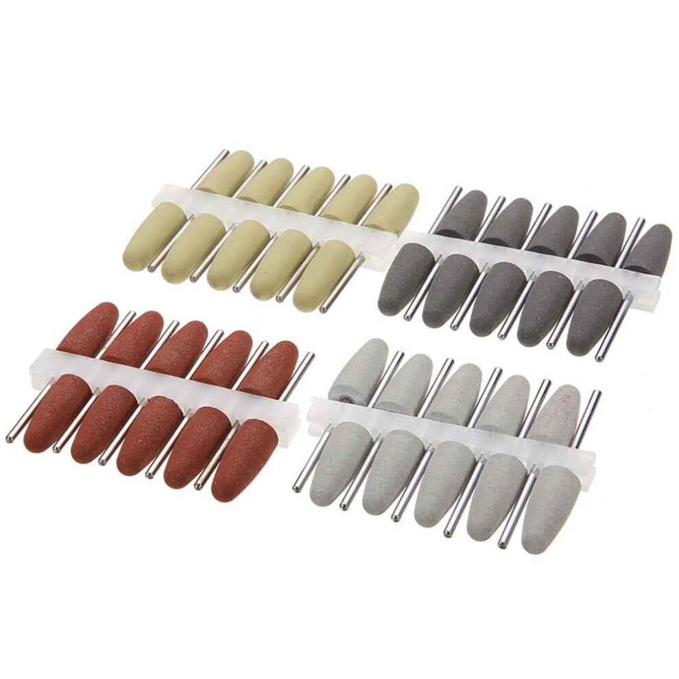 40Pcs Dental Lab Silicone Rubber Polishers Handpiece Polishing Burs 4 Colors Dental Tools