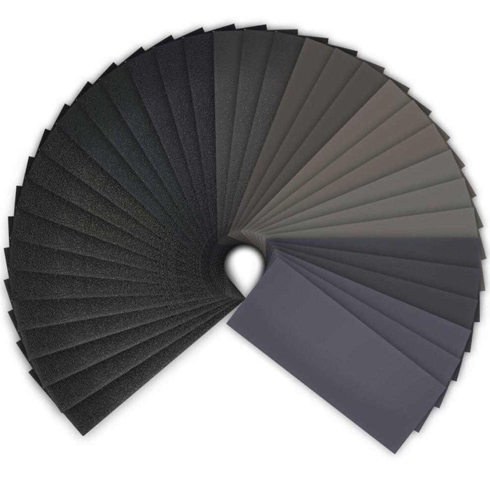 42Pcs Sandpaper Set 120-5000 Grit Wet And Dry Sandpaper Polishing Abrasive Waterproof Paper Sheets 3654659080035