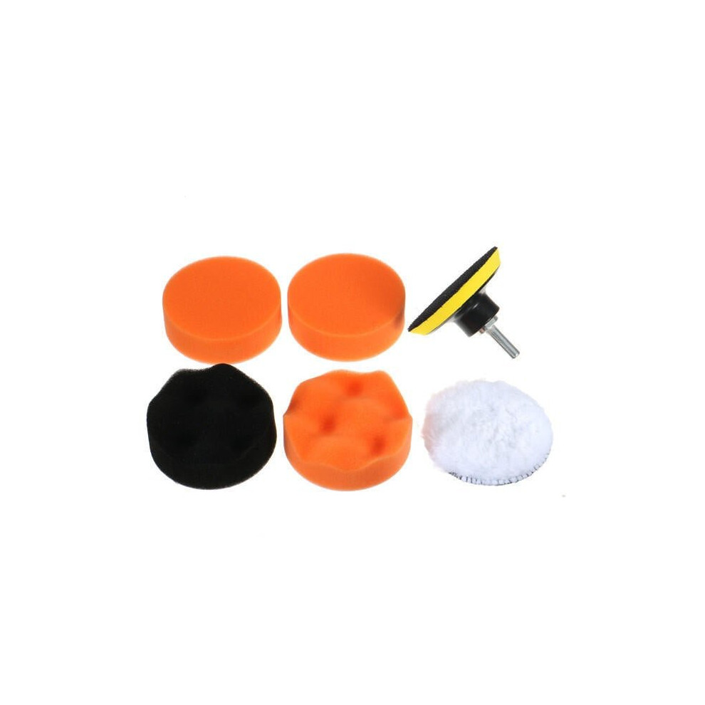 7pcs Polish Wax Foam Sponge Pad with Drill Adapter