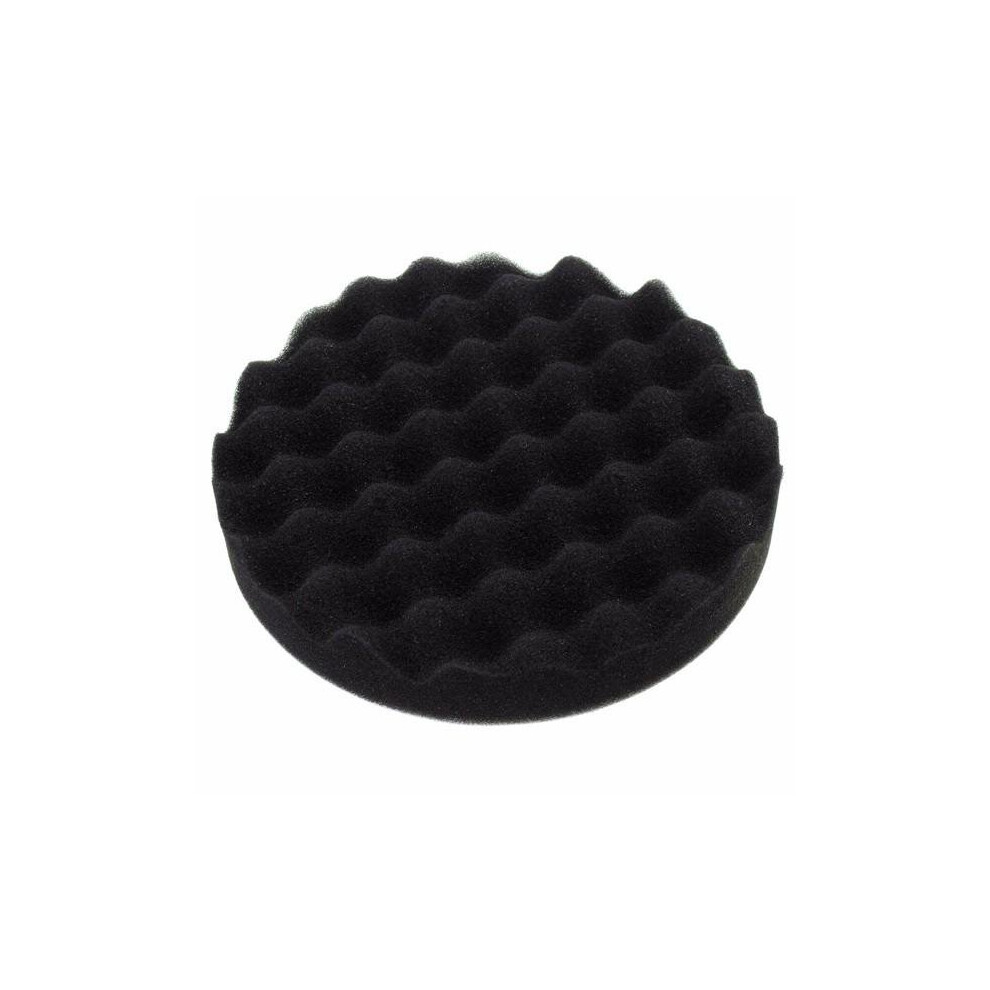 (black, 2) 180mm Flat/Wave Sponge Polishing Waxing Buffing Pad Abrasive Tool