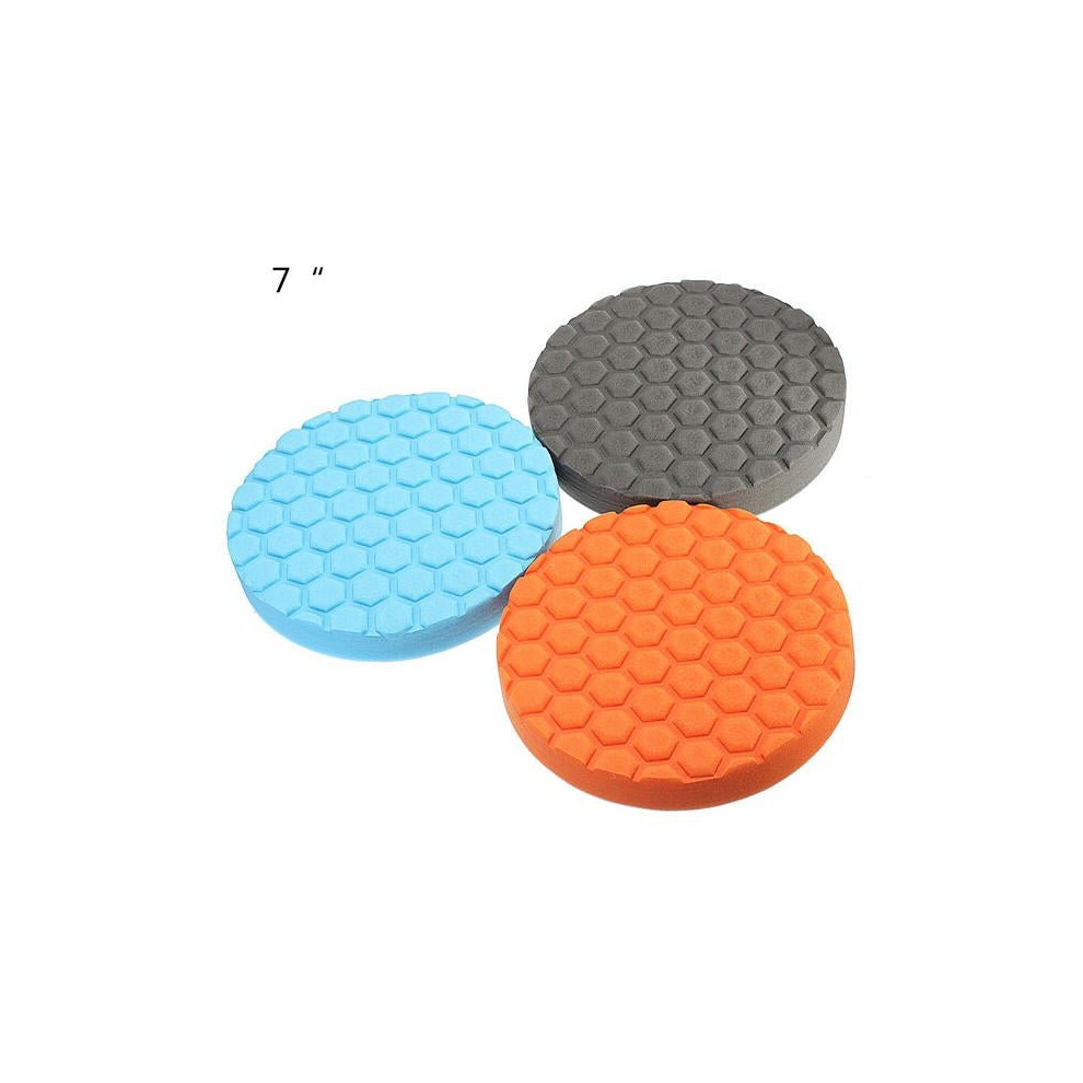 (7 Inch) 3pcs 4/5/7 Inch Buff Polishing Pad kit for Car Polisher