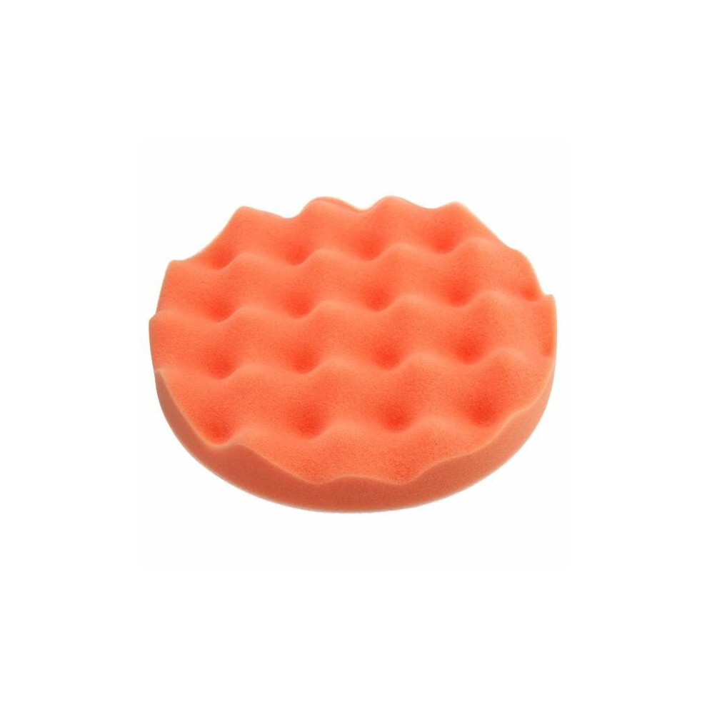 (Orange, M) 180Mm Flat/Wave Sponge Polishing Waxing Buffing Pad Abrasive Tool 3654659304162