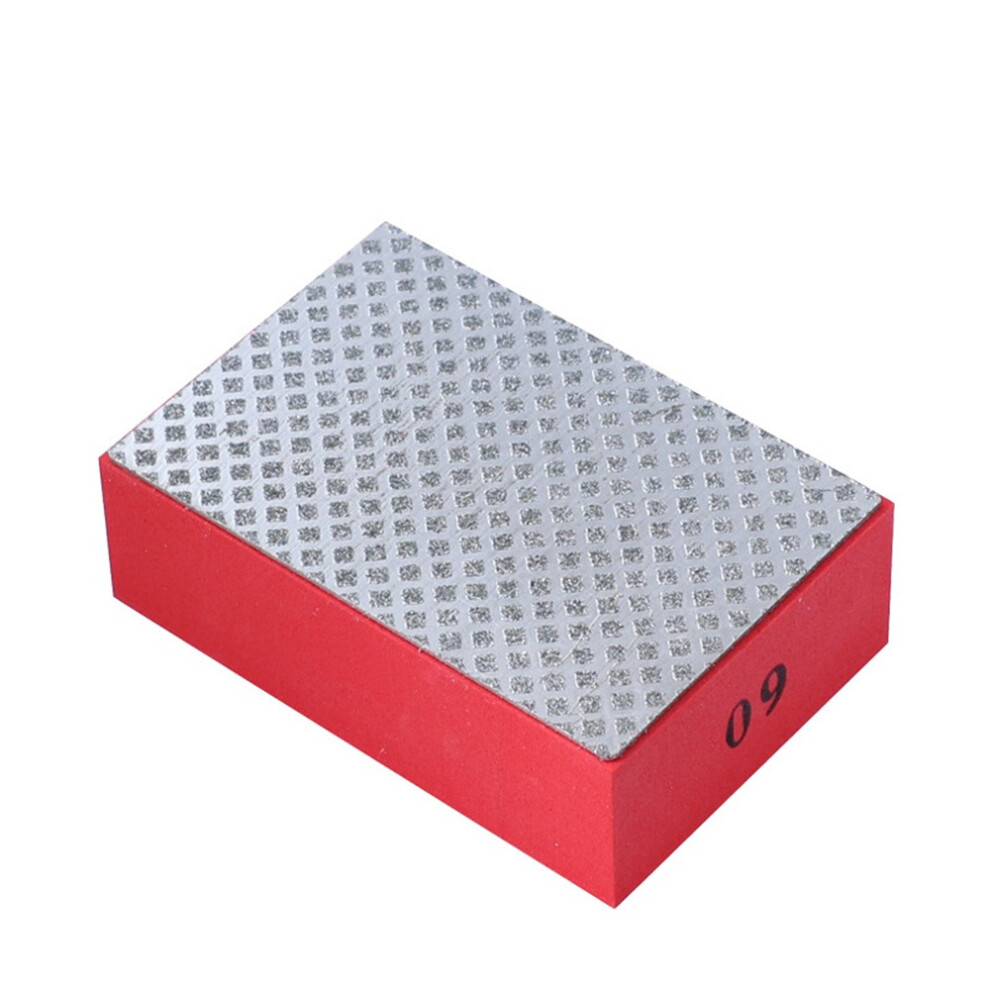 (Red) Diamond Hand Polishing Pad Glass Ceramic Tile Stone Trimming Tool Polishing Deburring Wipe Board Manual Tool