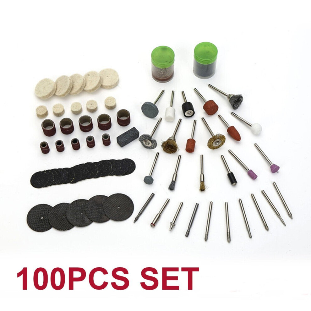(B: 100Pcs/Set) 40/100/147Pcs Electric Mini Drill Bit Accessories Set Abrasive Tools Rotary Tool For Grinding Polishing 3654659291936
